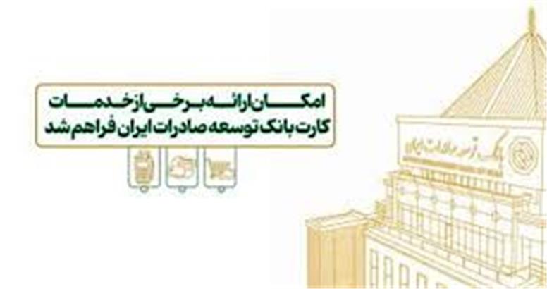 امکان ارائه برخی از خدمات کارت بانک توسعه صادرات ایران فراهم شد