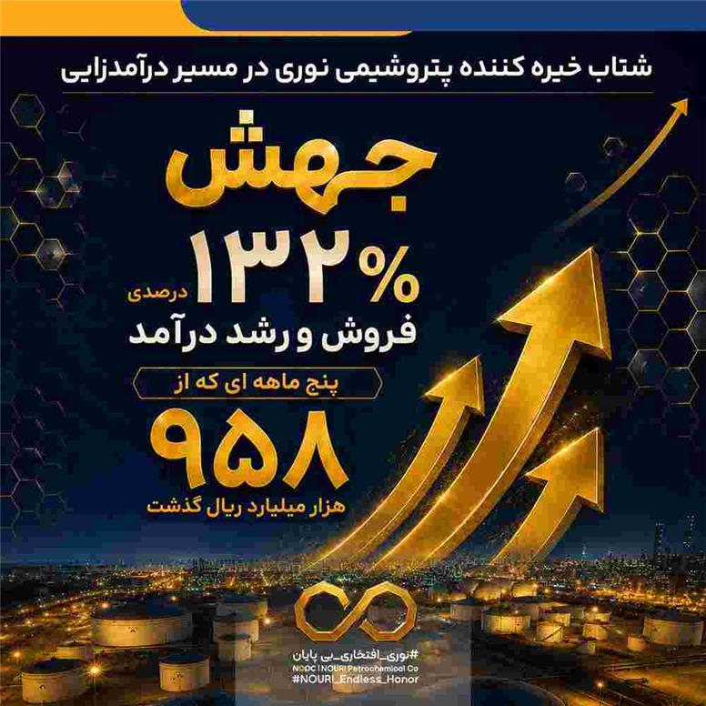 جهش ۱۳۲ درصدی فروش و رشد درآمد پنج ماهه ای که از ۹۵۸ هزار میلیارد ریال گذشت