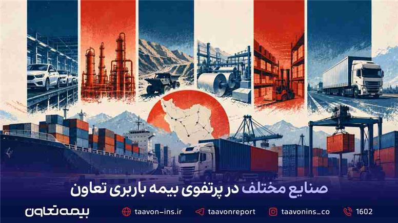 صنایع مختلف در پرتفوی بیمه باربری تعاون