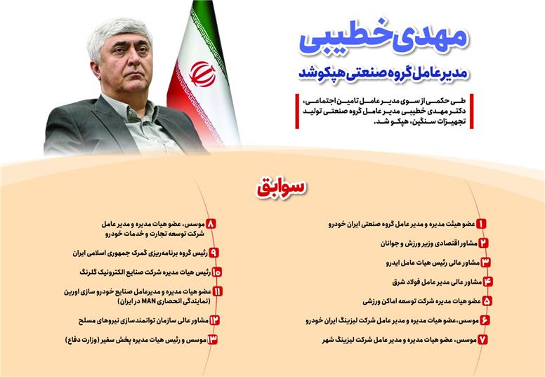 مهدی خطیبی مدیرعامل گروه صنعتی هپکو شد