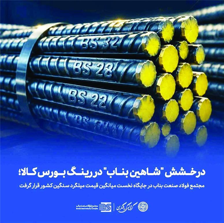 مجتمع فولاد صنعت بناب در جایگاه نخست