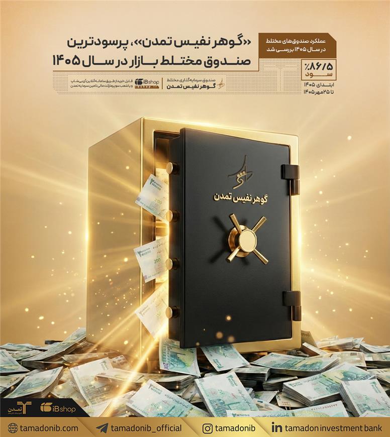 گوهر نفیس تمدن، پرسودترین صندوق مختلط بازار در سال ۱۴۰۵